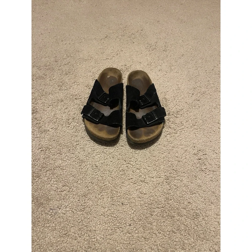 Birkenstock Arizona Shoes Mens Size 36 Suede Two Strap Sandals Cork Footbed